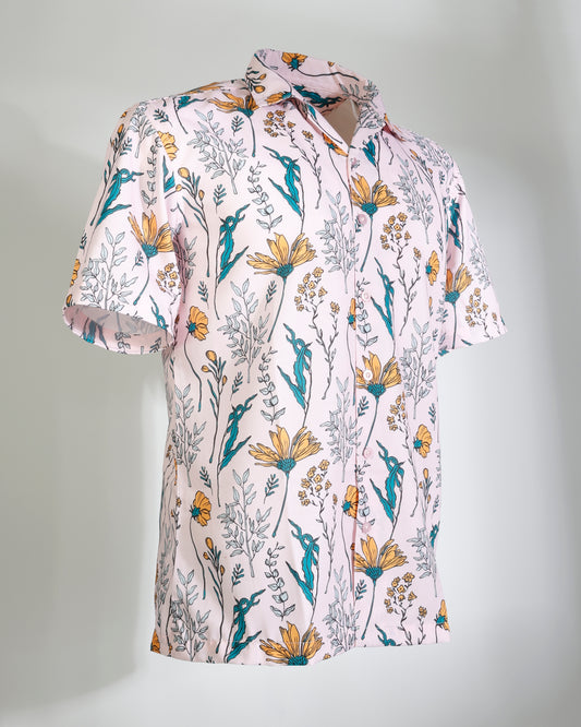 Botanic Bloom – Floral Cotton Shirt - Faboriq