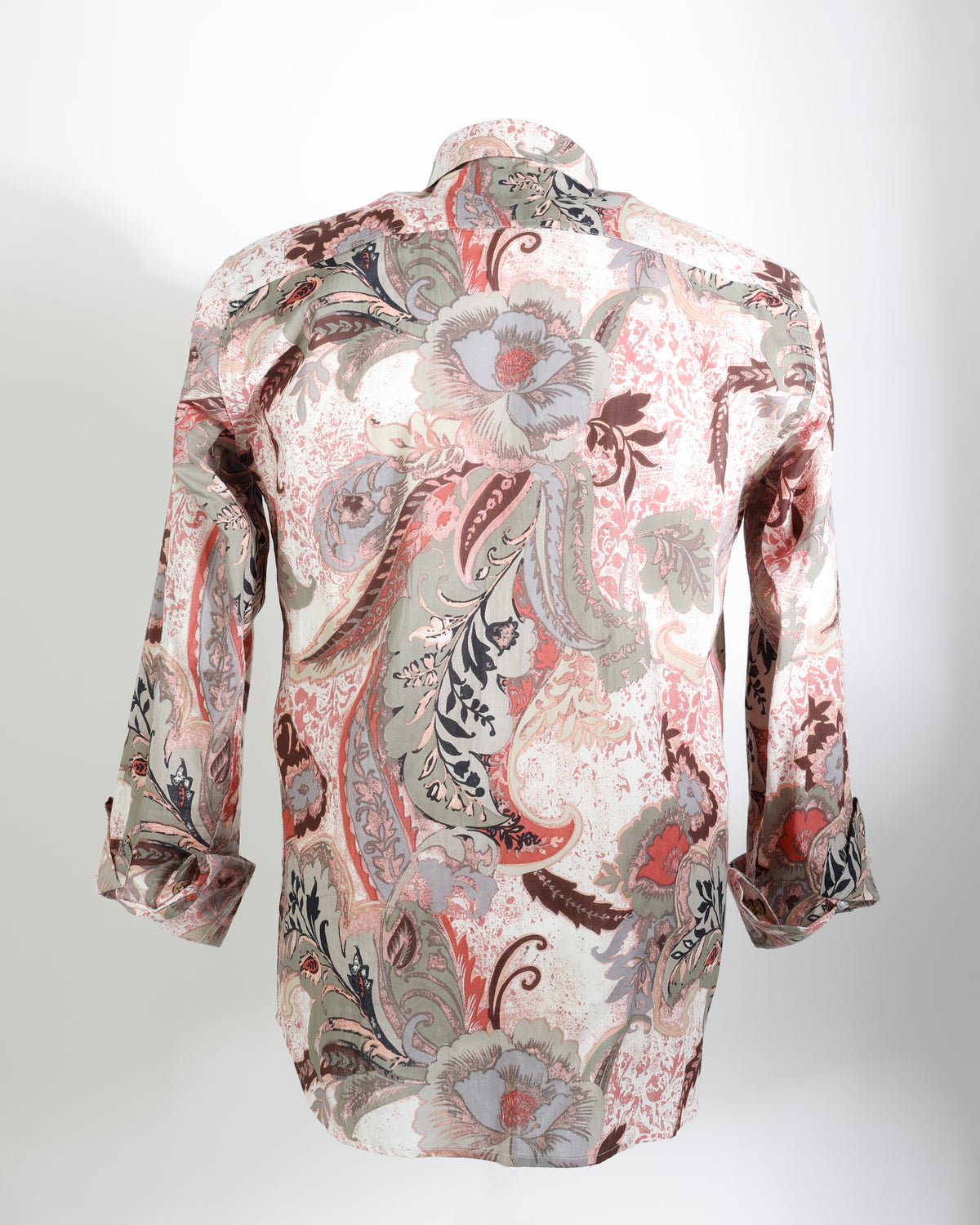 Soft Rose Paisley Cotton Shirt