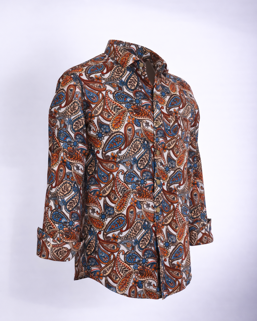 Heritage Drift – Paisley Print Cotton Shirt - Faboriq