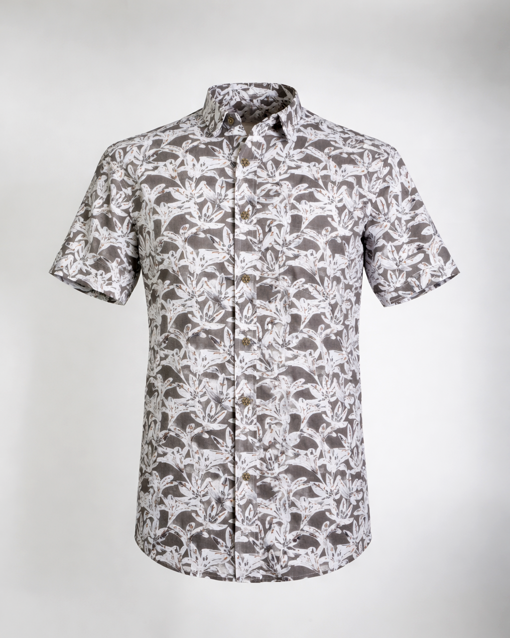 Silver Grove – Floral Print Cotton Shirt - Faboriq