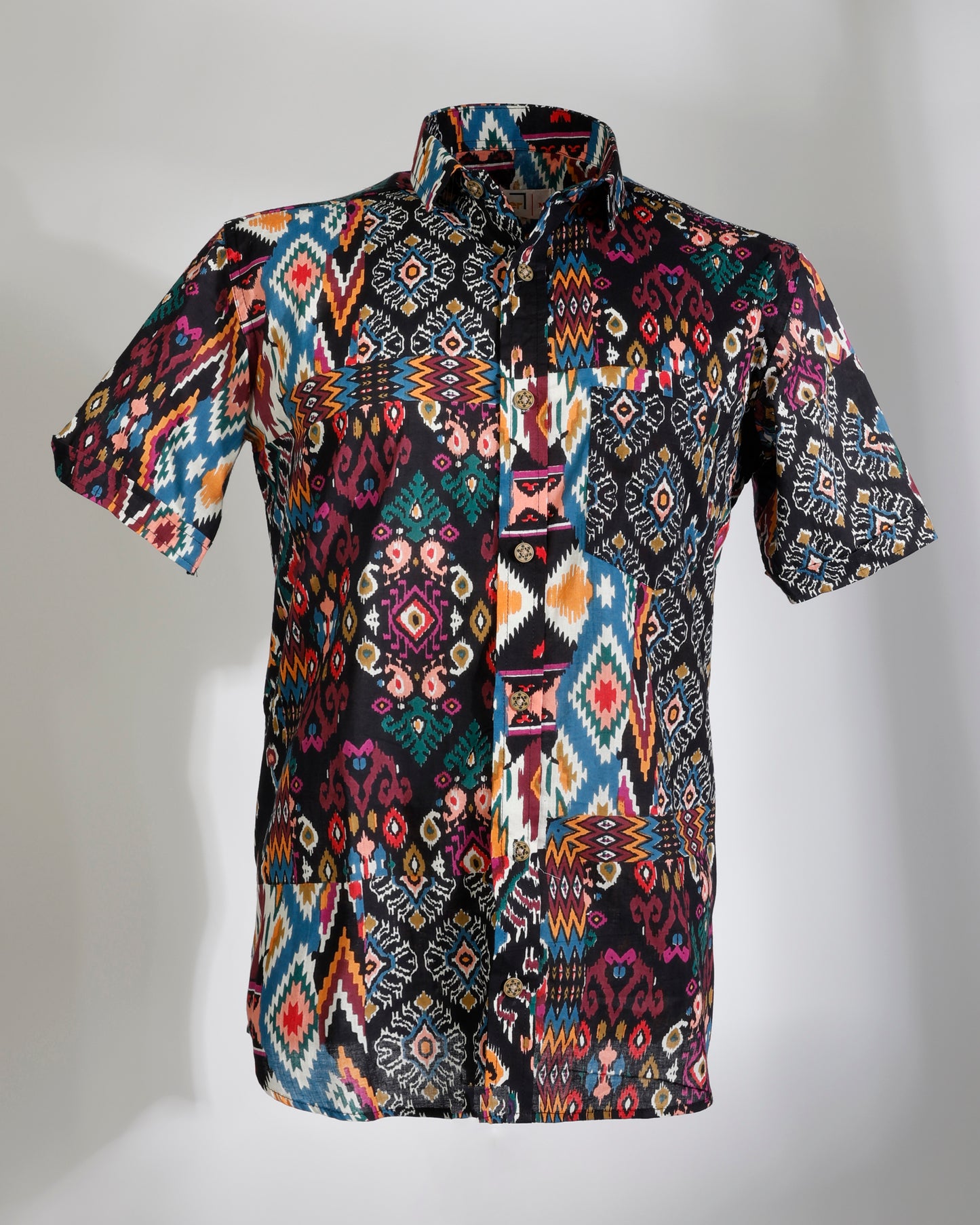 Tribal Mirage – Ikat Cotton Shirt - Faboriq
