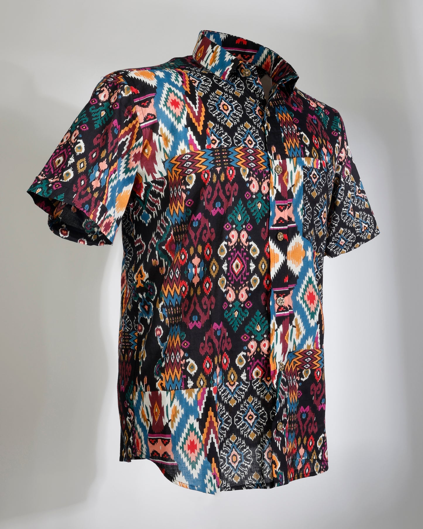 Tribal Mirage – Ikat Cotton Shirt - Faboriq