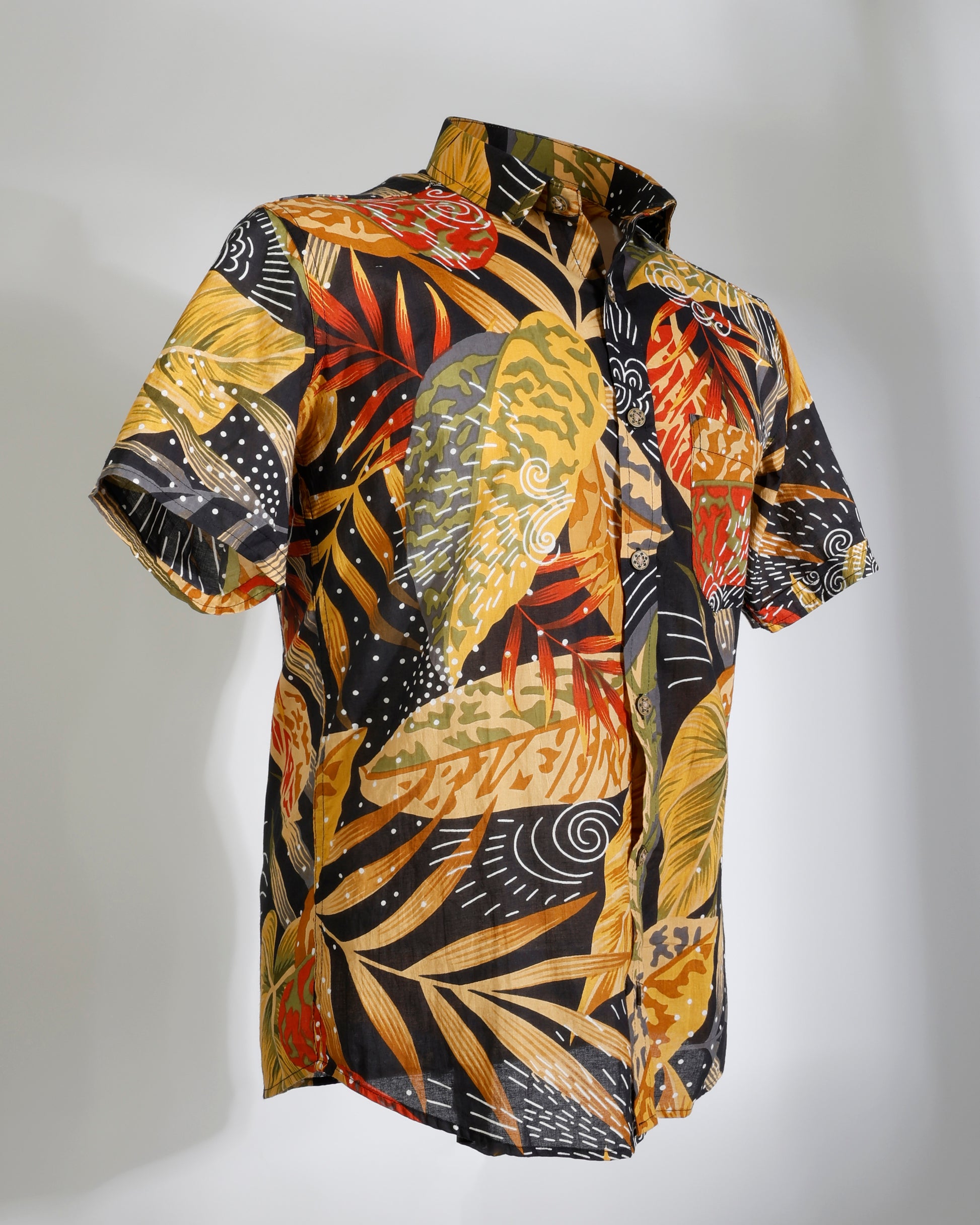 Tropical Leaf Shirt – Casual Fit - Faboriq