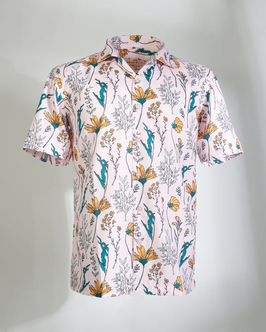 Botanic Bloom – Floral Cotton Shirt - Faboriq