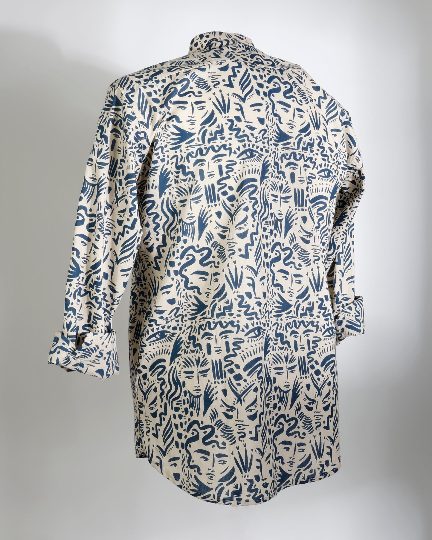 Abstract Muse – Contemporary Art Print Short Kurta - Faboriq