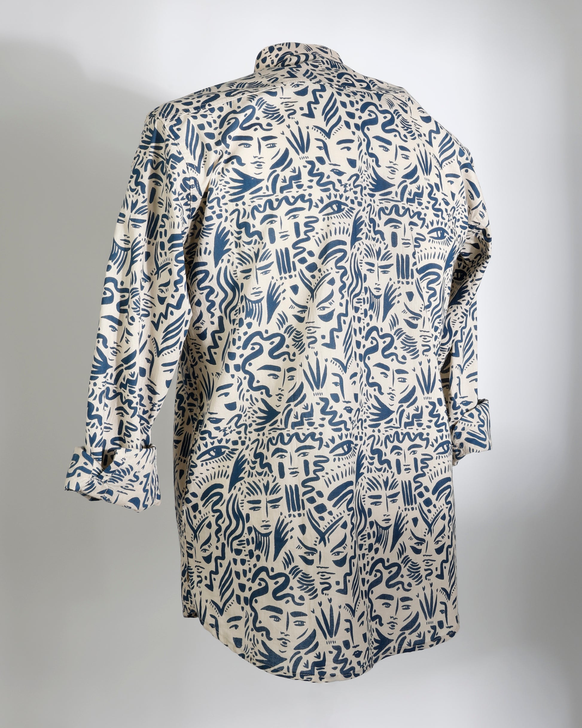 Abstract Muse – Contemporary Art Print Short Kurta - Faboriq