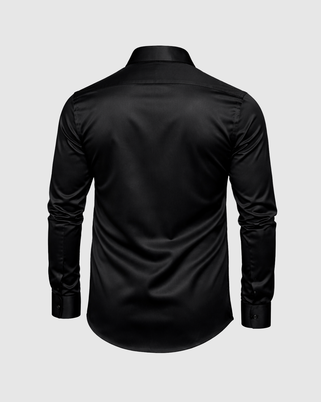 Black Elite Satin Shirt - Faboriq