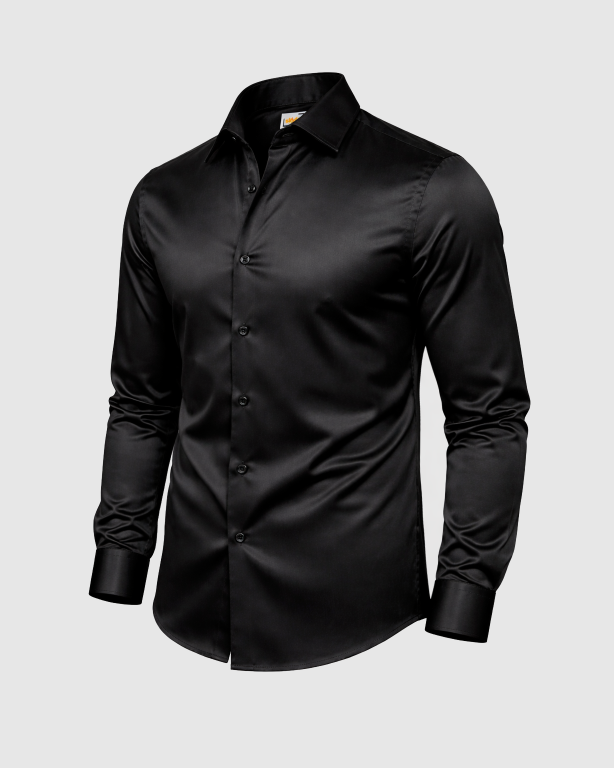 Black Elite Satin Shirt - Faboriq